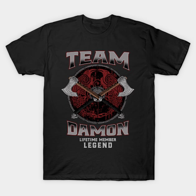 Damon Name - Lifetime Member Legend - Viking T-Shirt by Stacy Peters Art